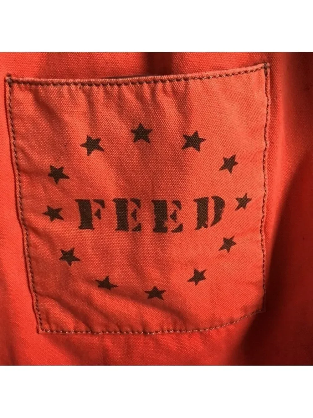 Feed USA For Target Orange Cotton Canvas Tote Bag